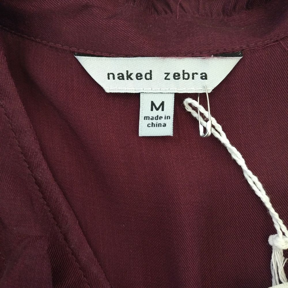 Naked Zebra🦓 Ruffle Detail Top Size M - NWT - Picture 4 of 6